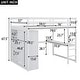 preview thumbnail 5 of 7, Full Loft Bed with Built-in Wardrobe, Desk, Shelves&Drawers, Wood Loft Bed Frame w/Full-Length Guardrails for Bedroom Dorm,White