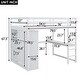 preview thumbnail 19 of 28, Full Size Loft Bed with Wardrobe, Desk, Shelves, Drawers, Grey, Wood Frame