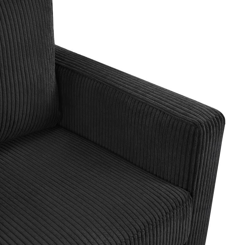 47.2" Twin Size Sleeper Sofa with Foldable Mattress, Side Pocket and 2 USB Ports for Living Room