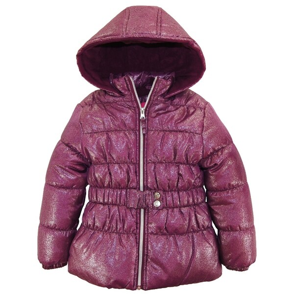 Shop Pink Platinum Toddler Girls Solid Color Winter Jacket With