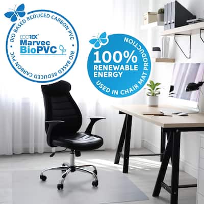 Floortex® Ecotex® BioPVC Eco Friendly Carbon Neutral PVC Chair Mat for Hard Floors - 45" x 53"