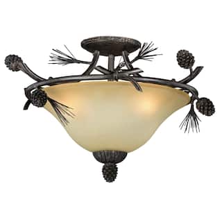Roseto Michael 3 Light 18" Wide Semi-Flush Ceiling Fixture