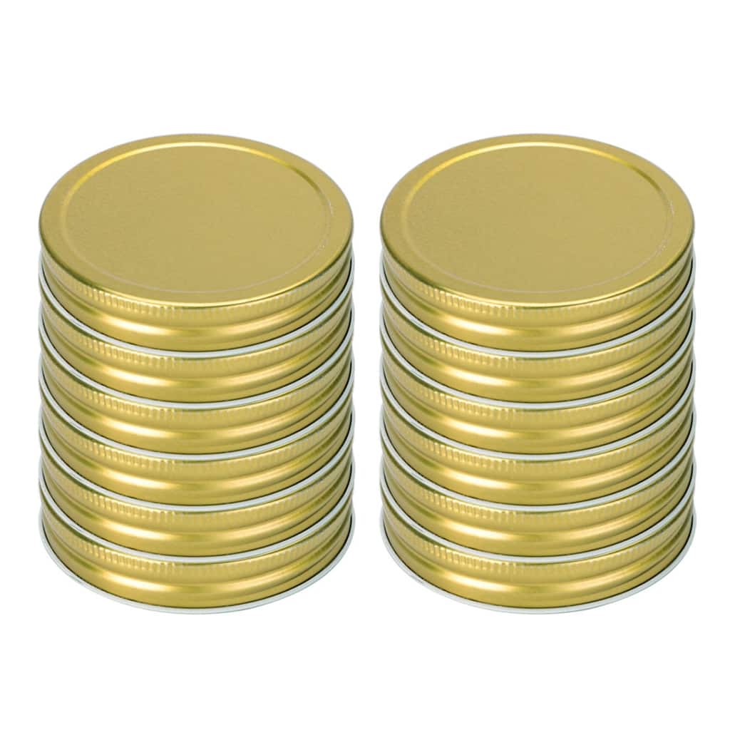 Iron Regular Mouth Mason Jar Lids with Sealing Rings Food Storage Caps