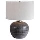 preview thumbnail 1 of 5, Uttermost Mikkel Charcoal Table Lamp