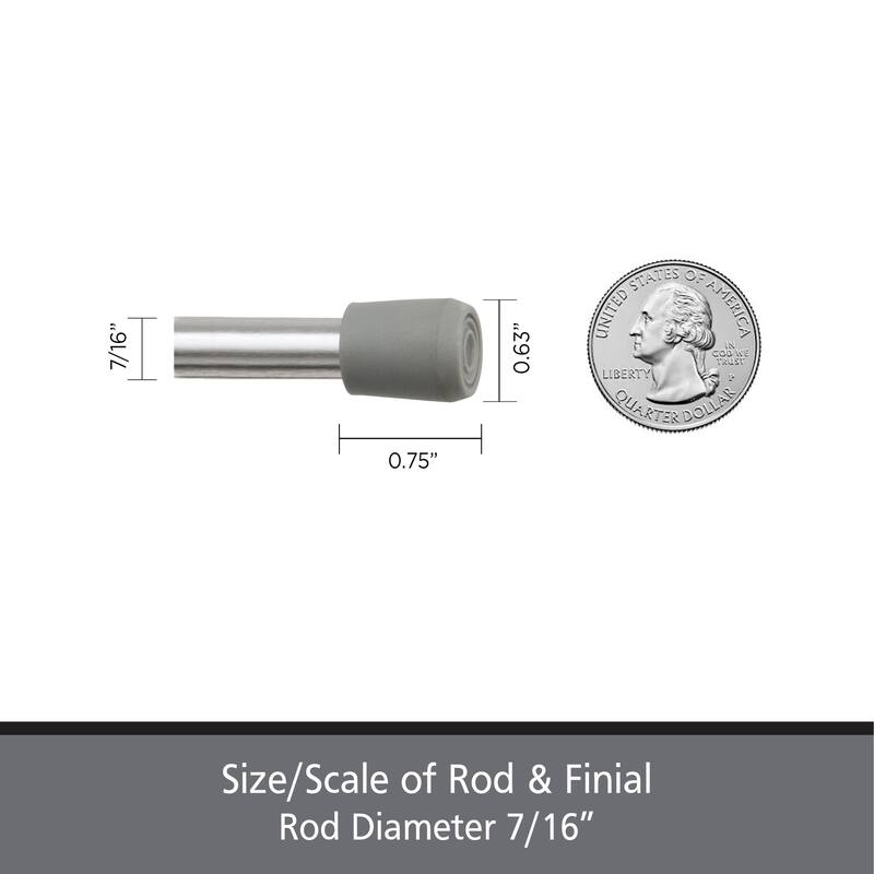Kenney Fast Fit No Tools 7/16" Spring Tension Rod, 2-Pack