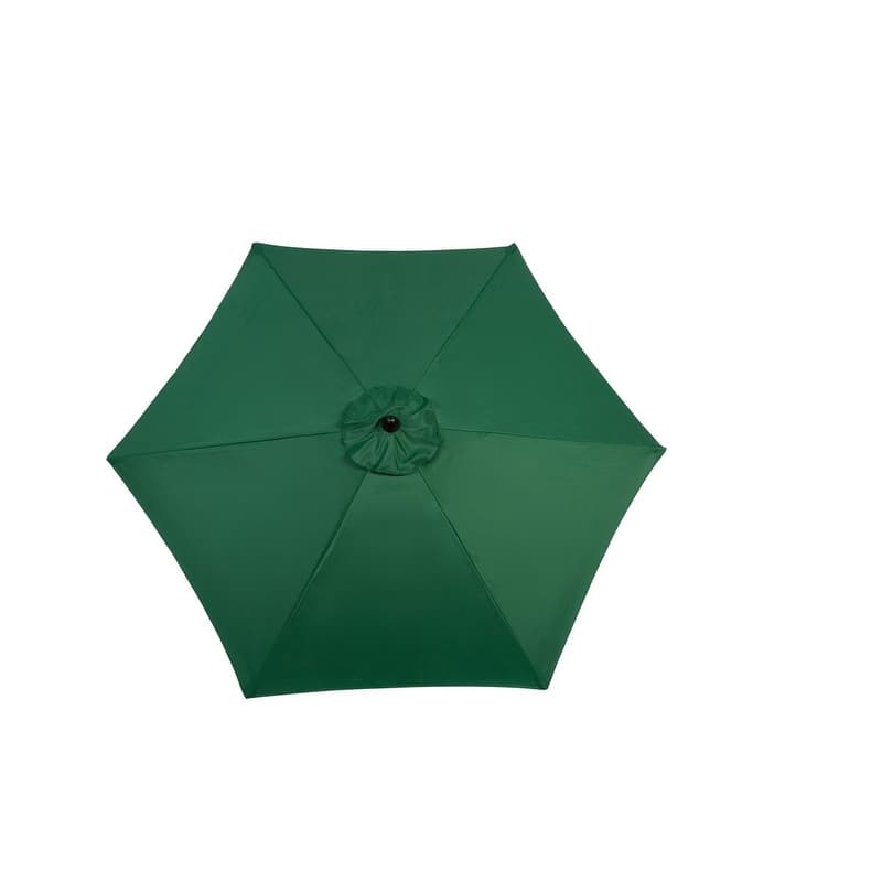 Push-Button Tilt 9FT Patio Umbrella - Easy Crank Lift, 6 Sturdy Ribs (Base Not Included)