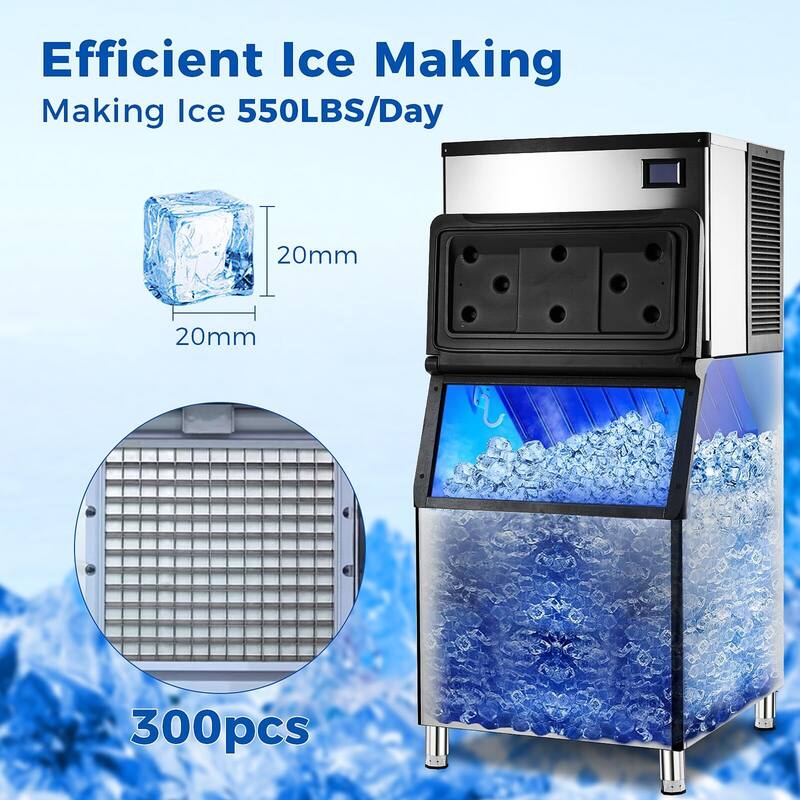 Commercial Ice Maker Machine 550 LBS/24H ice Maker Machine