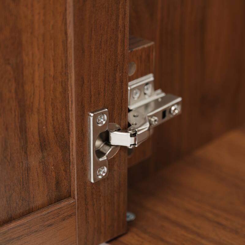 Christopher Knight Home - Bellmere 60" Modern Double Sink Bathroom Vanity with SMC Sink, Soft-Close Storage, and Wood Legs