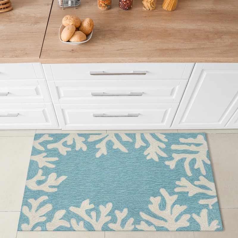 Liora Manne Capri Coral Border Indoor/Outdoor Rug