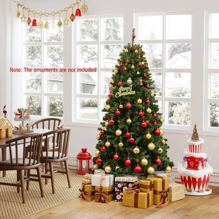 Pre-Lit Artificial Christmas Tree with Remote Control and LED Lights