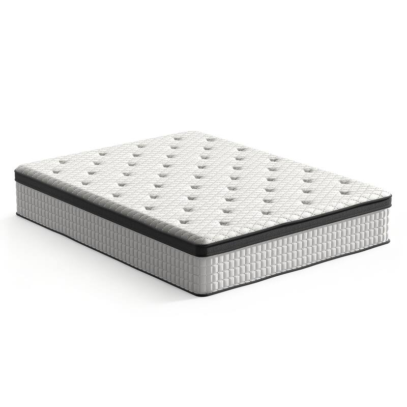 Pocassy 12Inch Mattress Hybrid Mattress Gel Memory Foam & Zone Pocket Coil Support