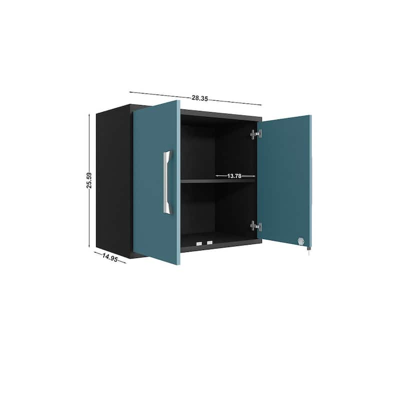 Manhattan Comfort Eiffel Floating Garage Cabinet (Set of 2)