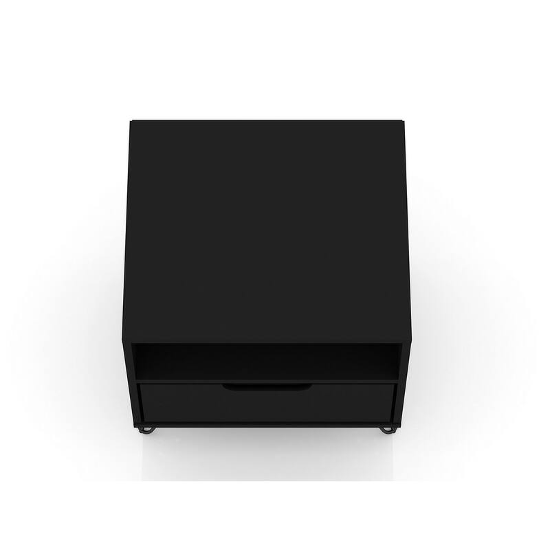 Manhattan Comfort Rockefeller 1-Drawer Nightstand (Set of 2)