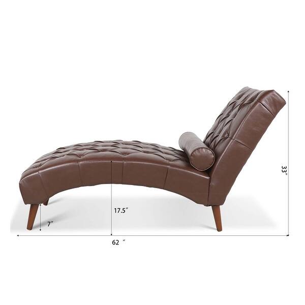 Modern Upholstered Long Lounger Indoor Chaise Lounge Chair for Living ...