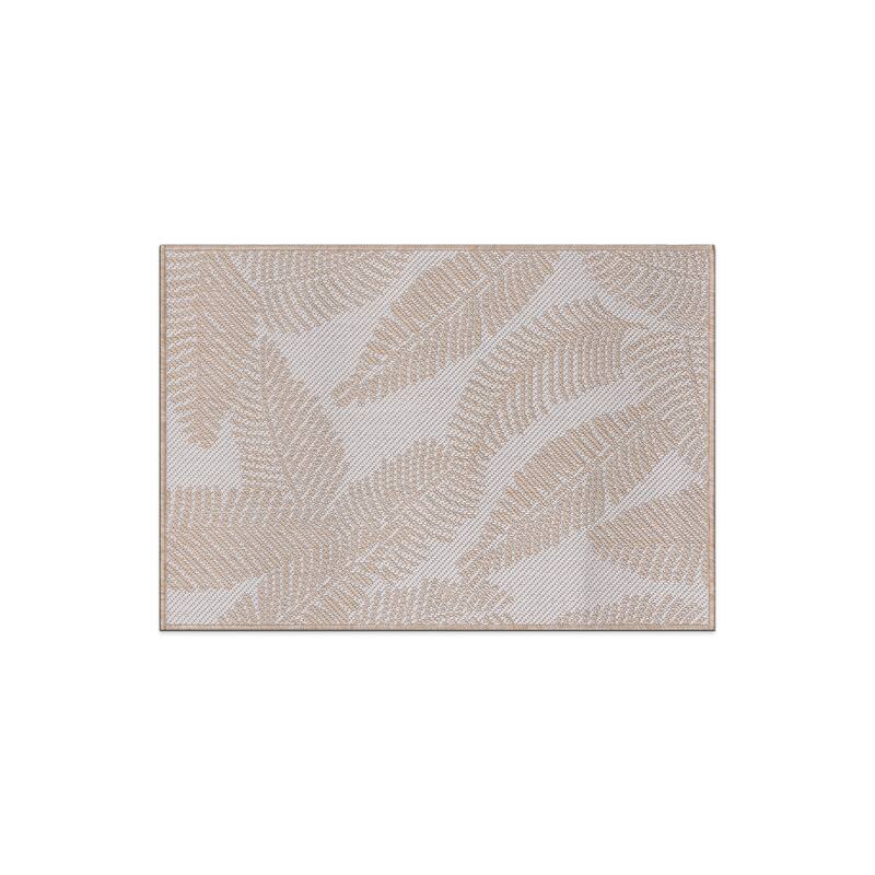 World Rug Gallery Distressed Palm Leaves Textured Flat Weave Indoor/Outdoor Area Rug