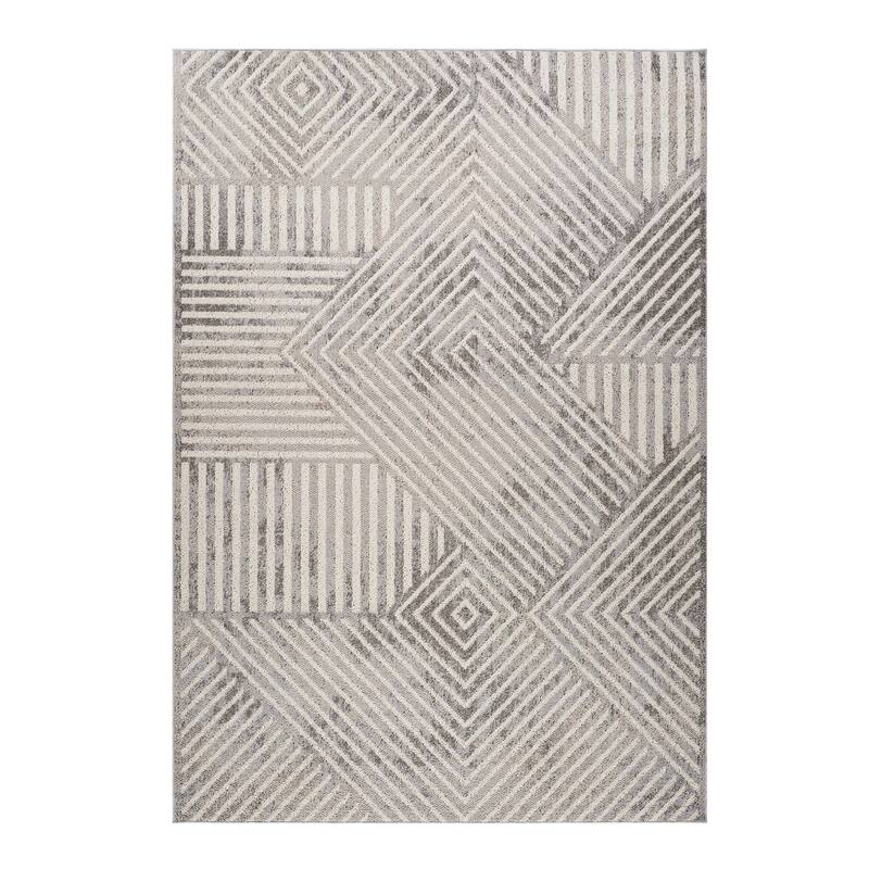 Distressed Abstract Modern Stain Resistant Woven Durable Area Rug