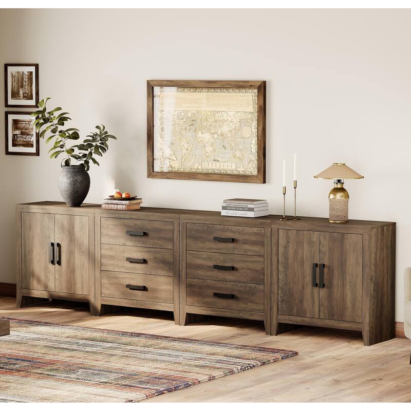 WAMPAT Buffet Cabinet with Drawers & Doors