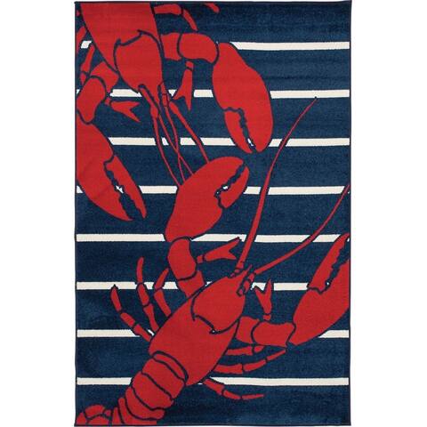 Loomaknoti Tecopa Kartaleya Blue Area Rug