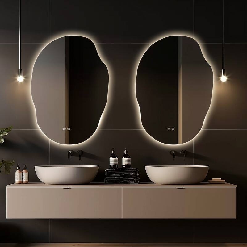 Wallbeyond 3-Tone Modern Style Frameless Rectangular LED Wall Mirror