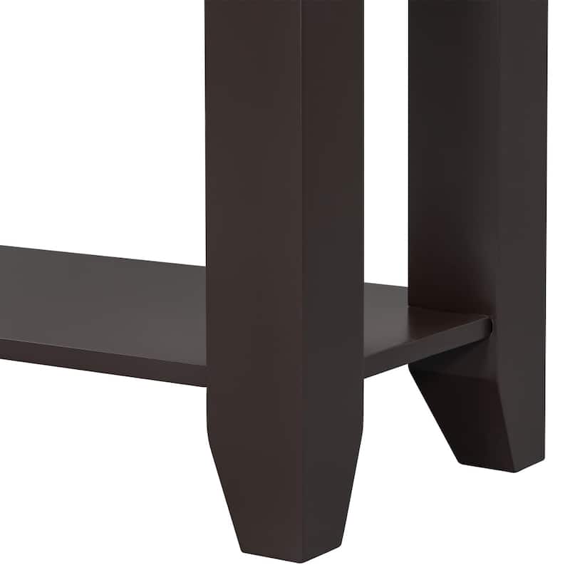 55.4" Modern Console Table Solid Wood Sideboard with 3 Storage Drawers