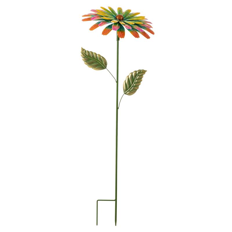 Glitzhome 41"H Garden Metal Flower Yardstake