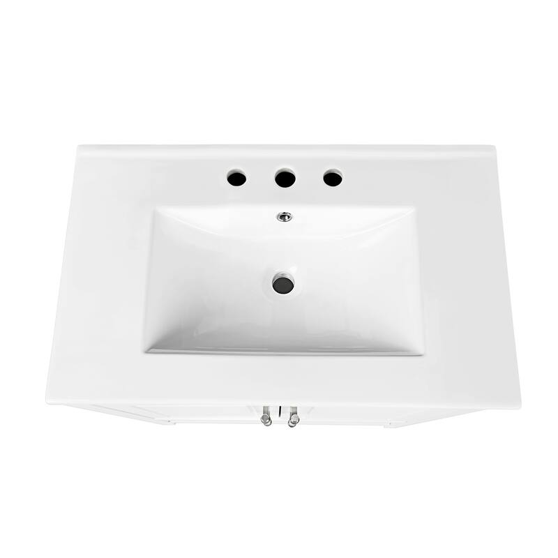 30" Bathroom Vanity with Sink Bathroom Cabinet with Doors and Drawers and shelve