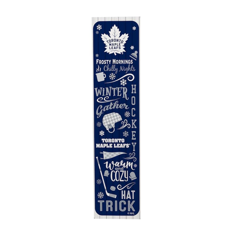 47" Double Sided Seasonal Porch Leaner, Toronto Maple Leafs - 47" x 11.25"