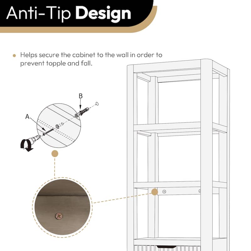 Cadiz 22 in. Storage Cabinet for Bathroom and Living Room