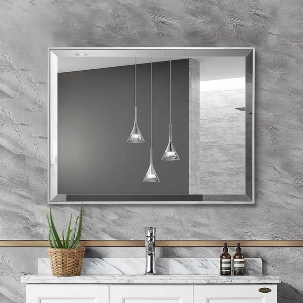 Silver Beveled Framed Wall Mirror. Opens flyout.