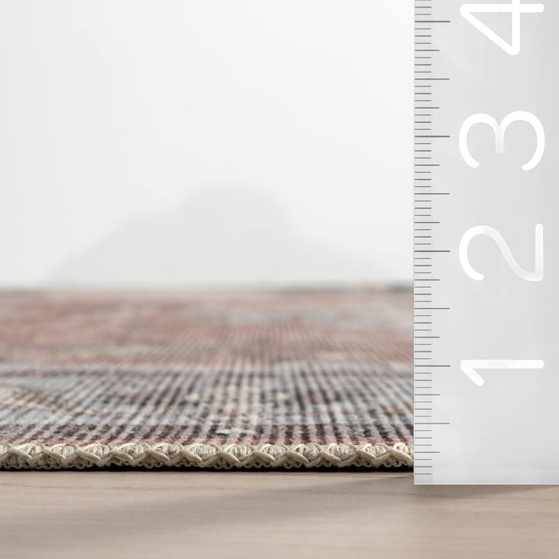 Nuloom Green Haven Collection Daleyza Recycled Cotton Machine Washable Area Rug