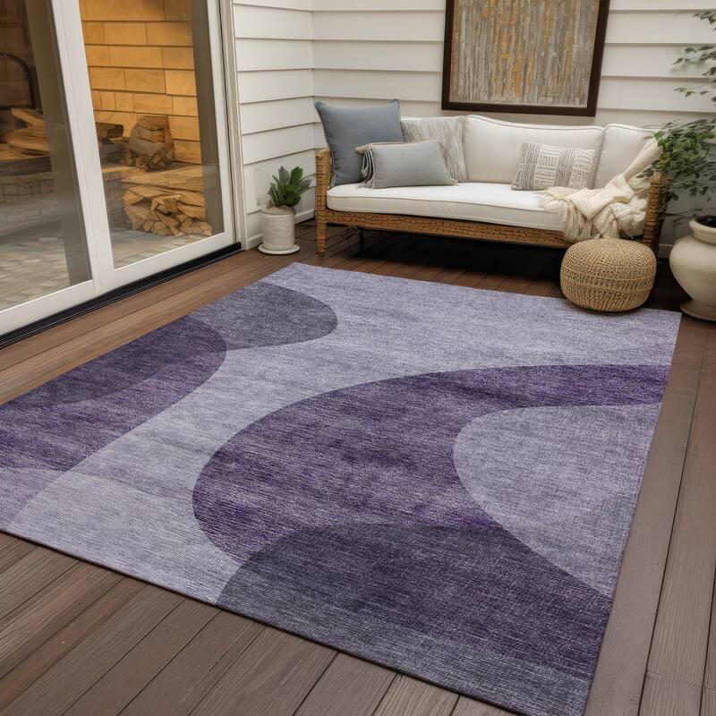Machine Washable Indoor/ Outdoor Chantille Modern Deco Rug