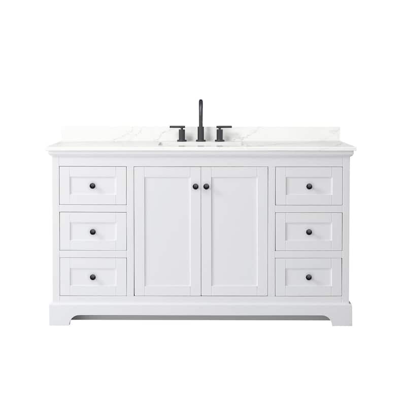 Wyndham Collection WCV232360S-QTZ-US3MXX Avery 60" Free Standing
