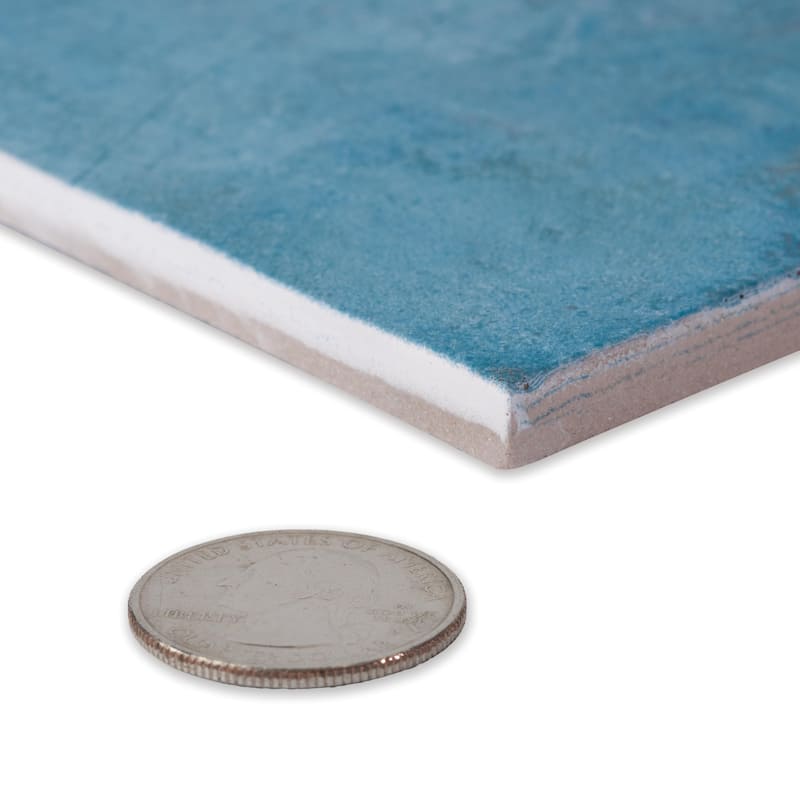 Merola Tile Atelier Oxid Blue 4-1/2" x 9-1/8" Porcelain Floor and Wall Tile