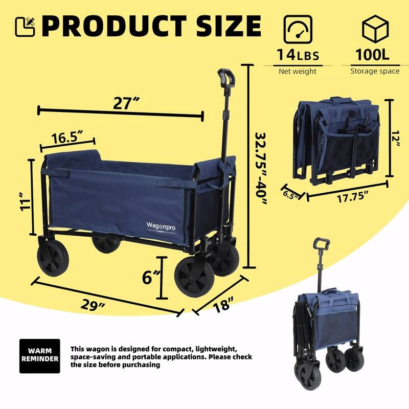 All-in-One Convertible Folding Utility Trolley with 4 Wheels, Bench Seat & Dog Leash