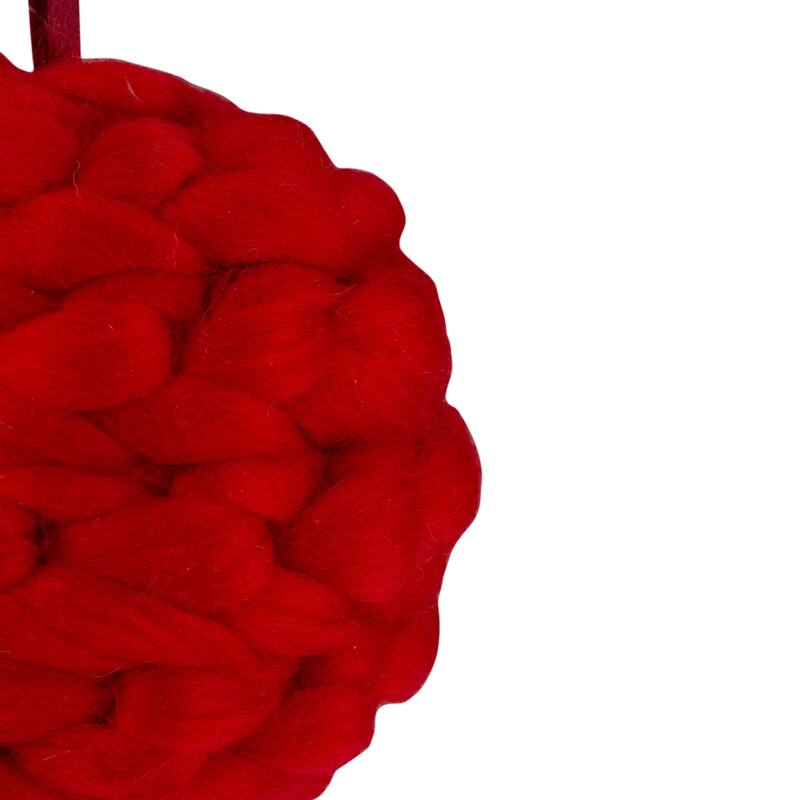 5.5" Red Yarn Ball Hanging Christmas Ornament
