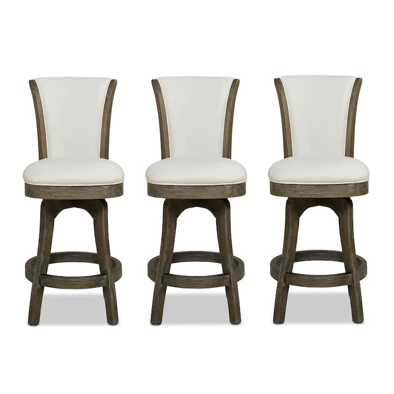 Henry 27" Swivel Upholstered Counter Height Bar Stool