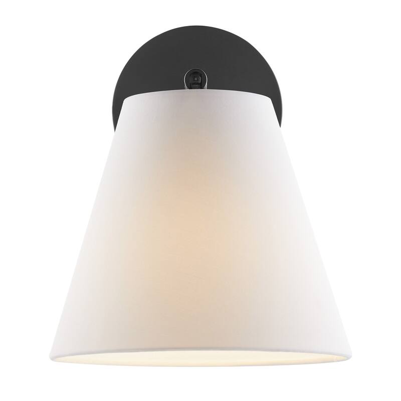 Bellevue SHWS85870 Meridian 10" Tall Bathroom Sconce with Fabric Shade