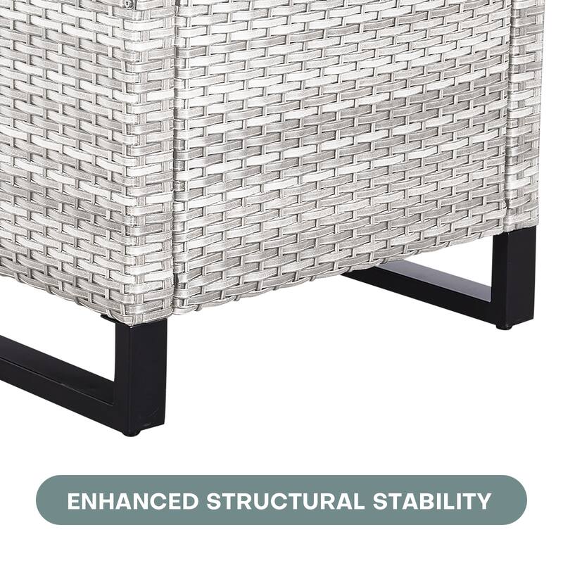 Gymojoy Outdoor PE Wicker Chairs with Table