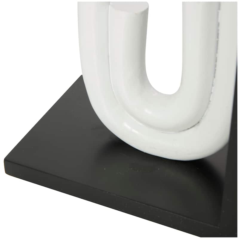 CosmoLiving by Cosmopolitan Black or White Wooden Bookends with White or Black Stands (Set of 2)