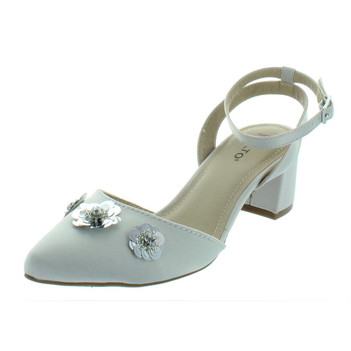 gray satin heels