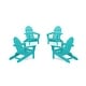 preview thumbnail 15 of 17, POLYWOOD 4-Piece Classic Folding Adirondack Conversation Set Aruba