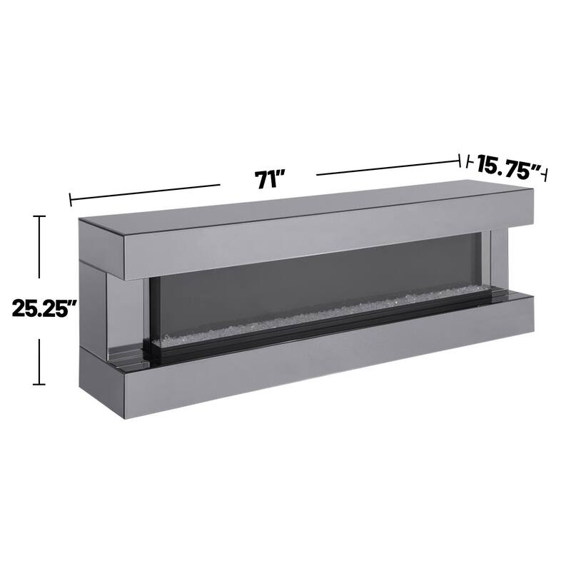 Wooden TV Stand with Visual Flame Box