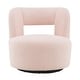 preview thumbnail 14 of 25, Swivel Barrel Chair with Soft Teddy Fabric, Comfy Round Accent Chair for Living Room