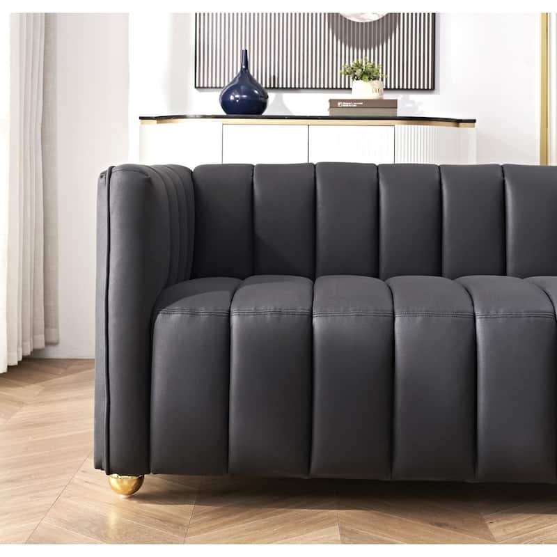 Channel Tufted Glam Indoor Living Room Sofa