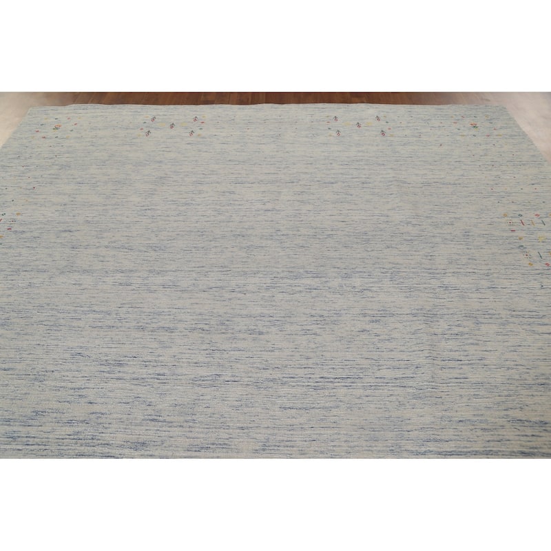 Gabbeh Indian Area Rug Hand-Knotted Wool Carpet - 9'0"x 11'8"