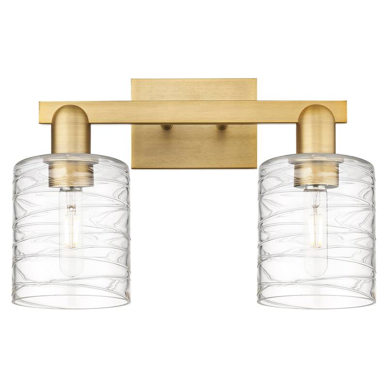 Innovations Lighting Endless Possibilities Arcadia - Cobbleskill - 2 Light 16" Bath Vanity Light - Deco Swirl/Brushed Brass