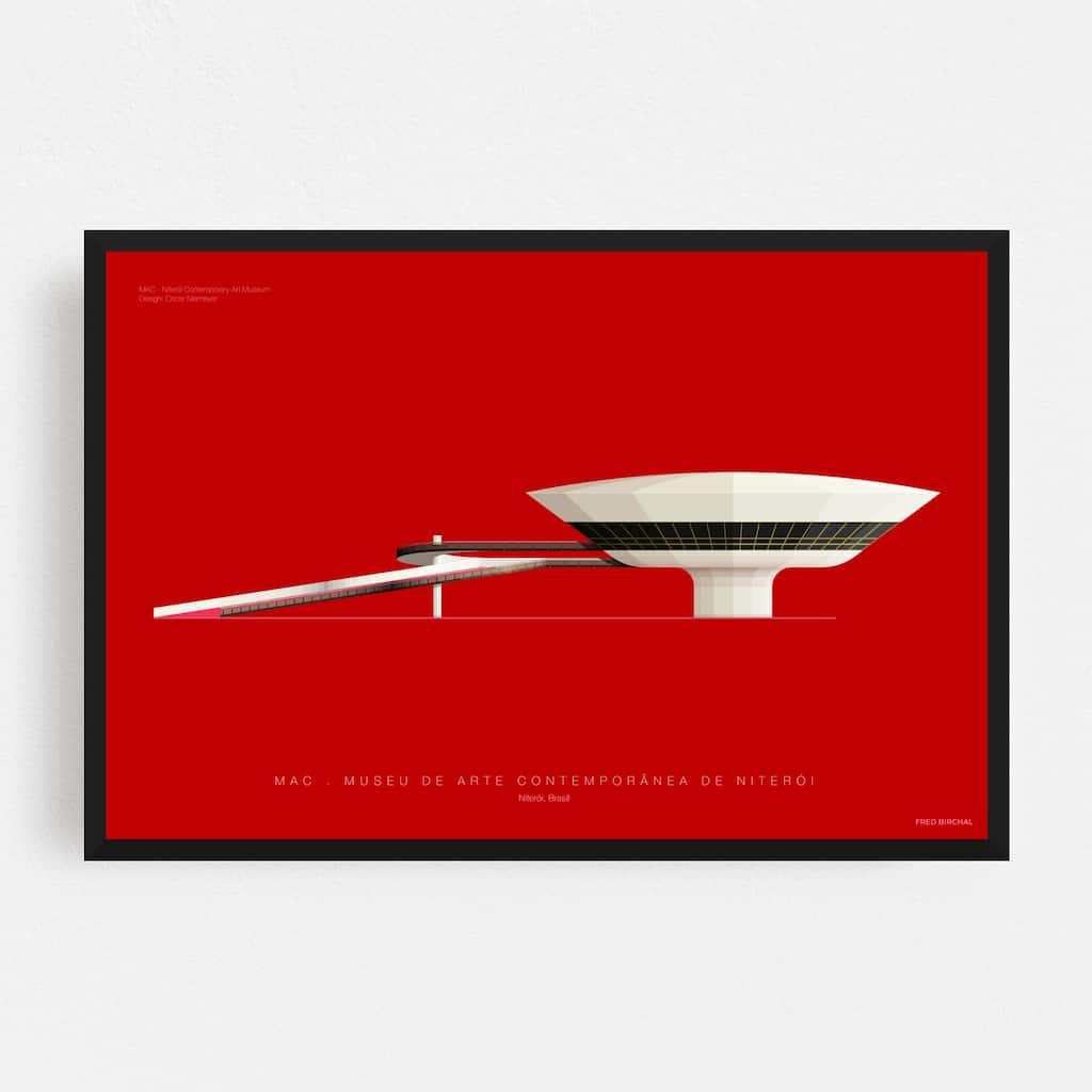 Niterói Contemporary Art Museum Framed Wall Art Print