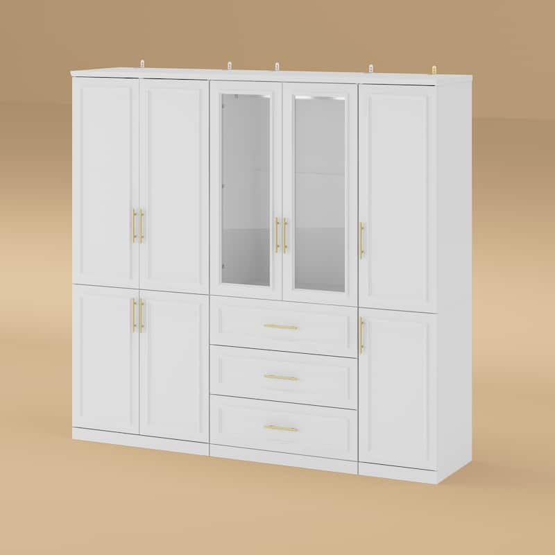 Modular Wardrobe Combo Armoires Closet Freestanding Cabinet Organizer