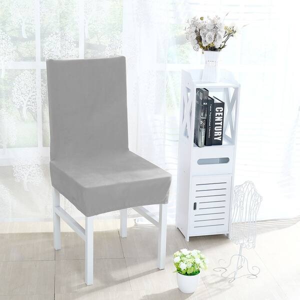 Shop Stretch Thicken Plush Short Dining Room Chair Covers Seat