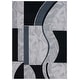 preview thumbnail 12 of 13, SAFAVIEH Odyssey Snezanka Mid-Century Modern Rug 4' x 6' - Ivory/Grey Black - Rectangle